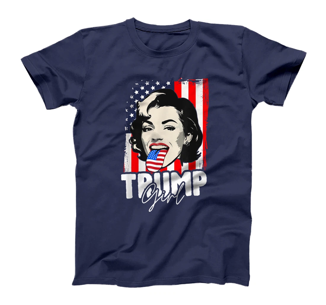 Trump Girl USA American Flag Election 2024 T-Shirt