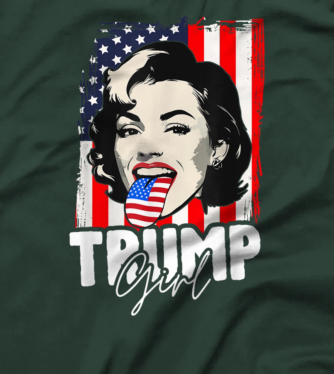 Trump Girl USA American Flag Election 2024 T-Shirt
