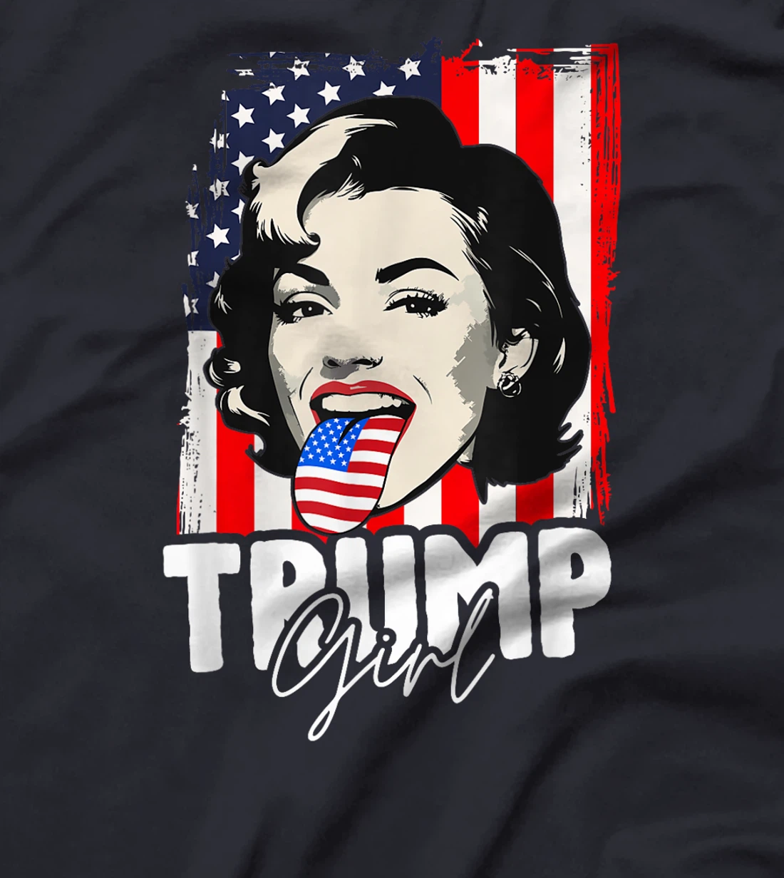 Trump Girl USA American Flag Election 2024 T-Shirt