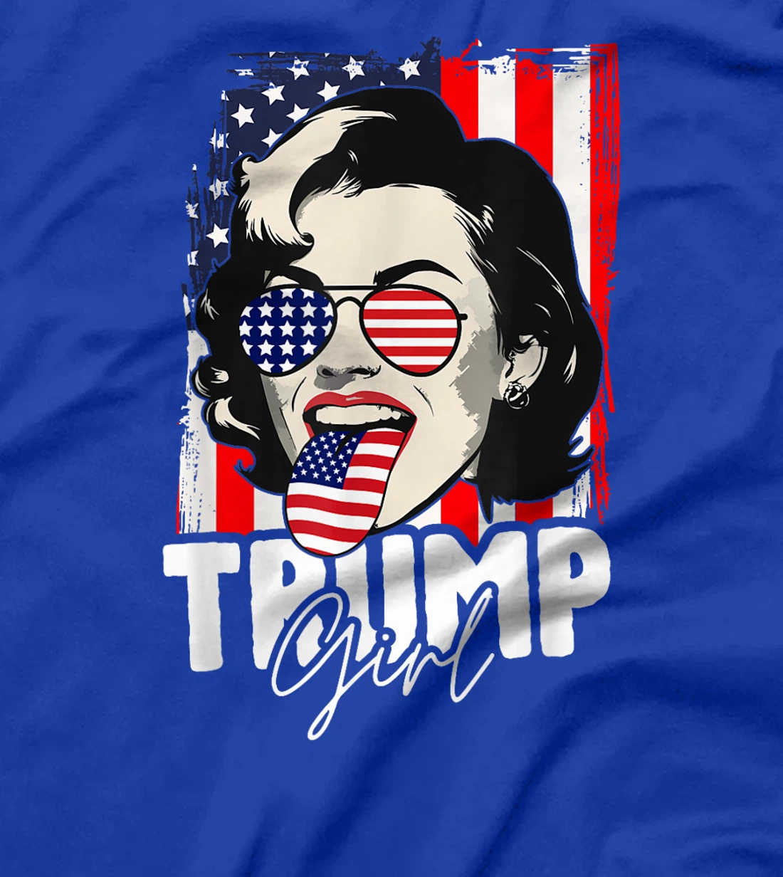 Trump Girl USA American Flag Election 2024 Cool T-Shirt