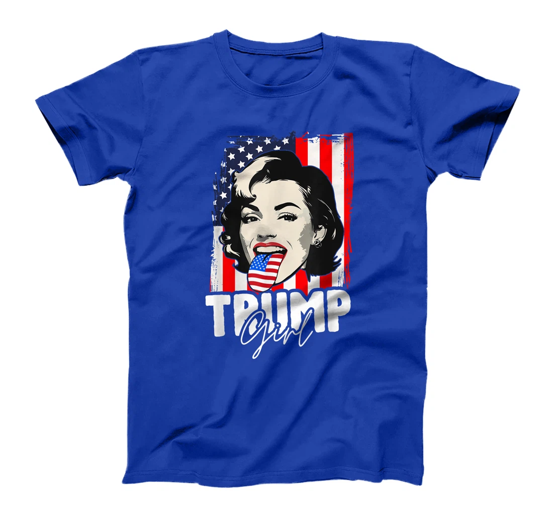 Trump Girl USA American Flag Election 2024 T-Shirt