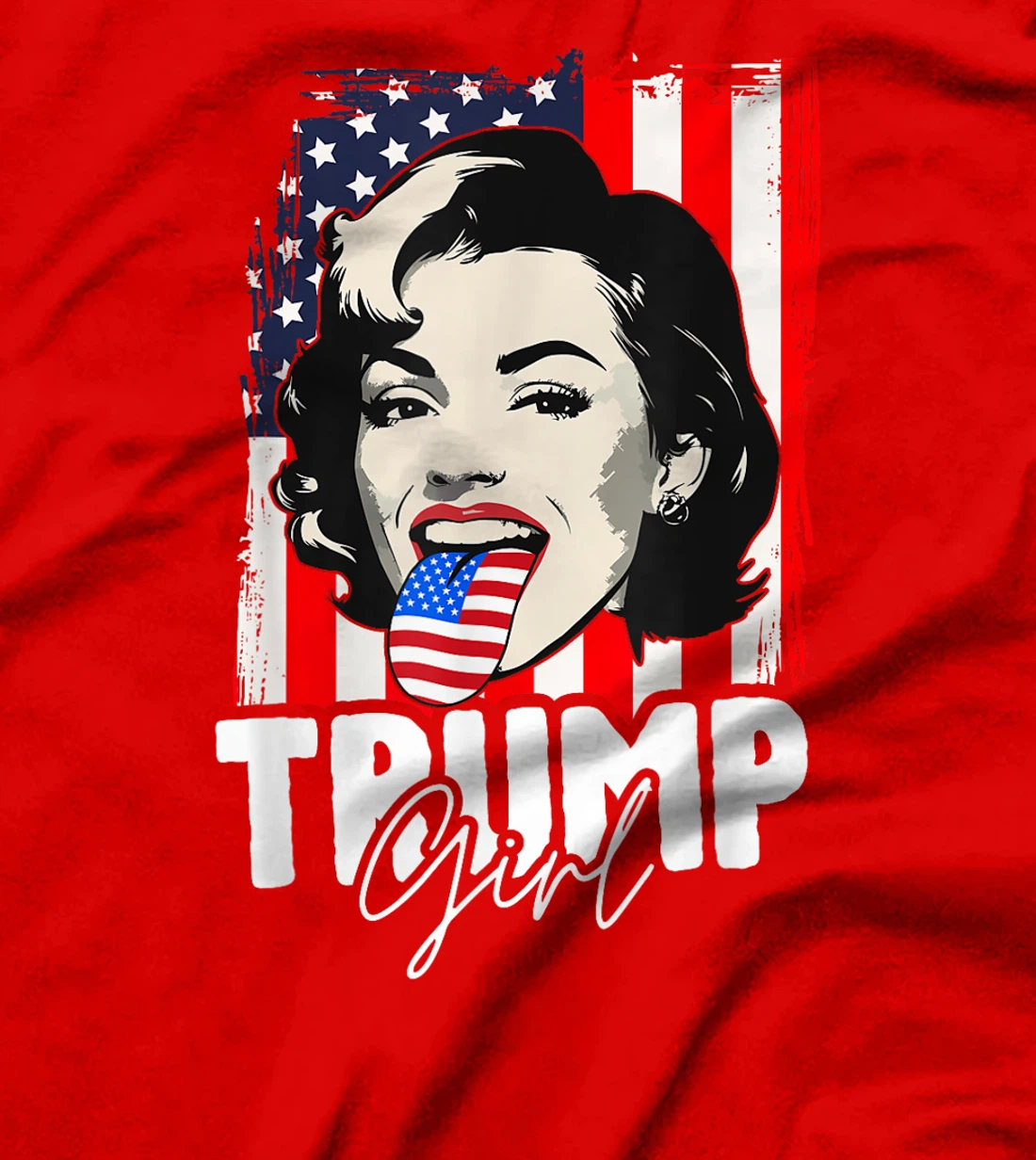 Trump Girl USA American Flag Election 2024 T-Shirt