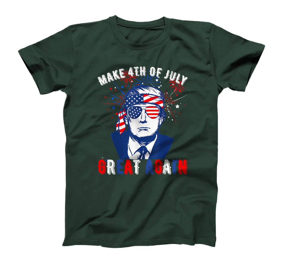 Donald Trump Patriotic Firework Make 4th Of July Great Again T-Shirt