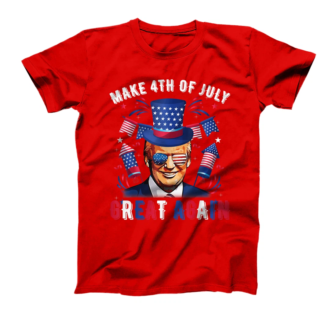 Donald Trump Patriotic Firework Make 4th Of July Great Again T-Shirt