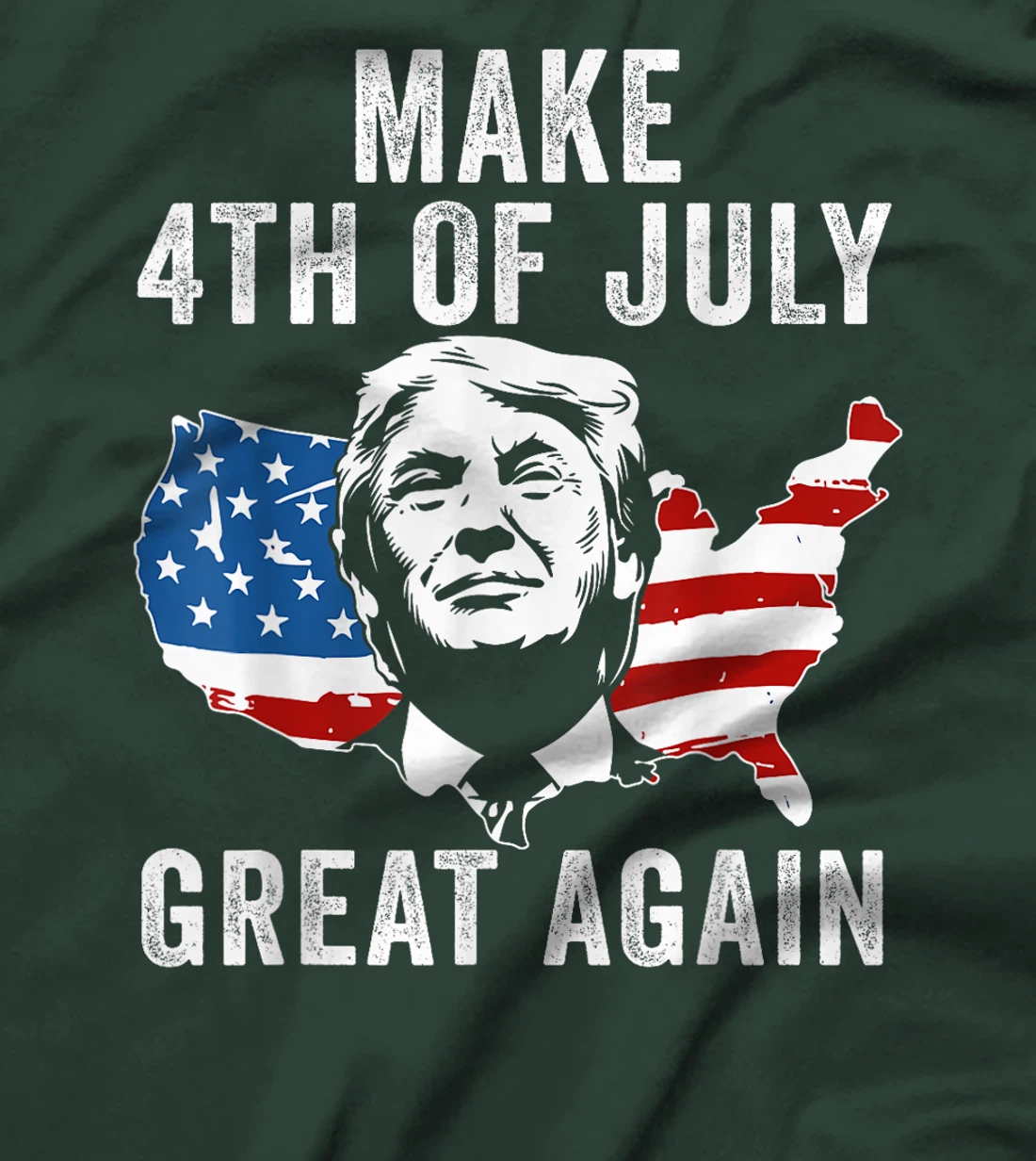 Trump Make 4th of July Great Again Men Drinking Beer Funny T-Shirt