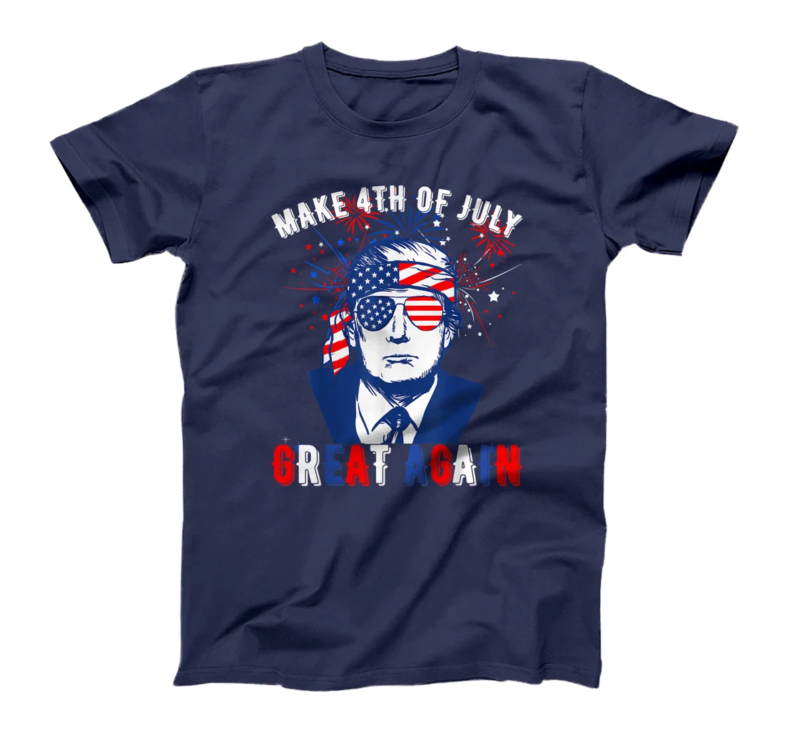 Donald Trump Patriotic Firework Make 4th Of July Great Again T-Shirt