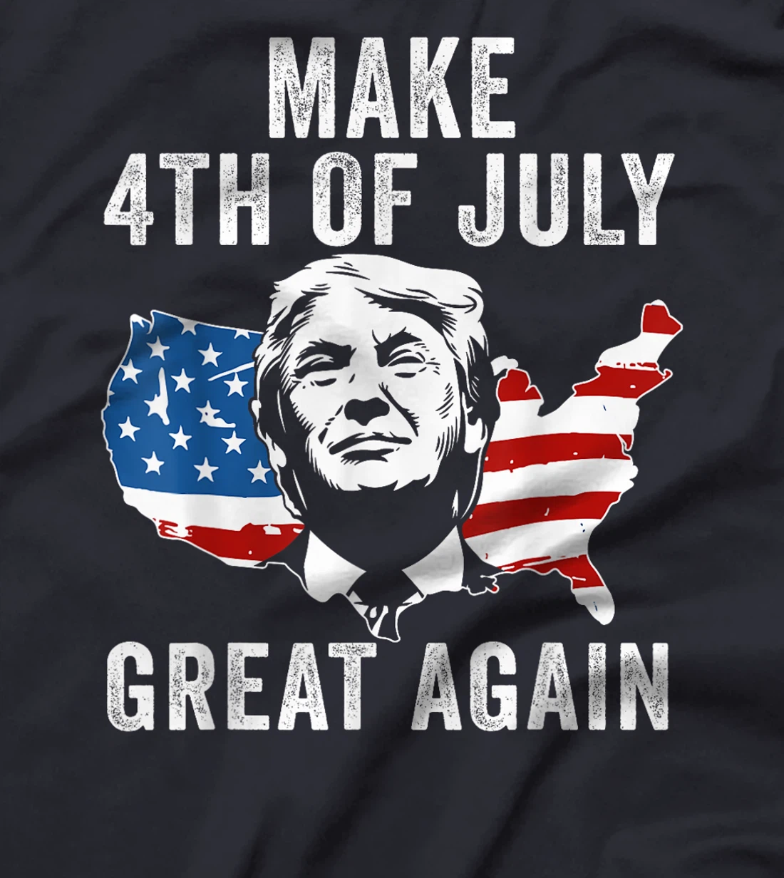Trump Make 4th of July Great Again Men Drinking Beer Funny T-Shirt