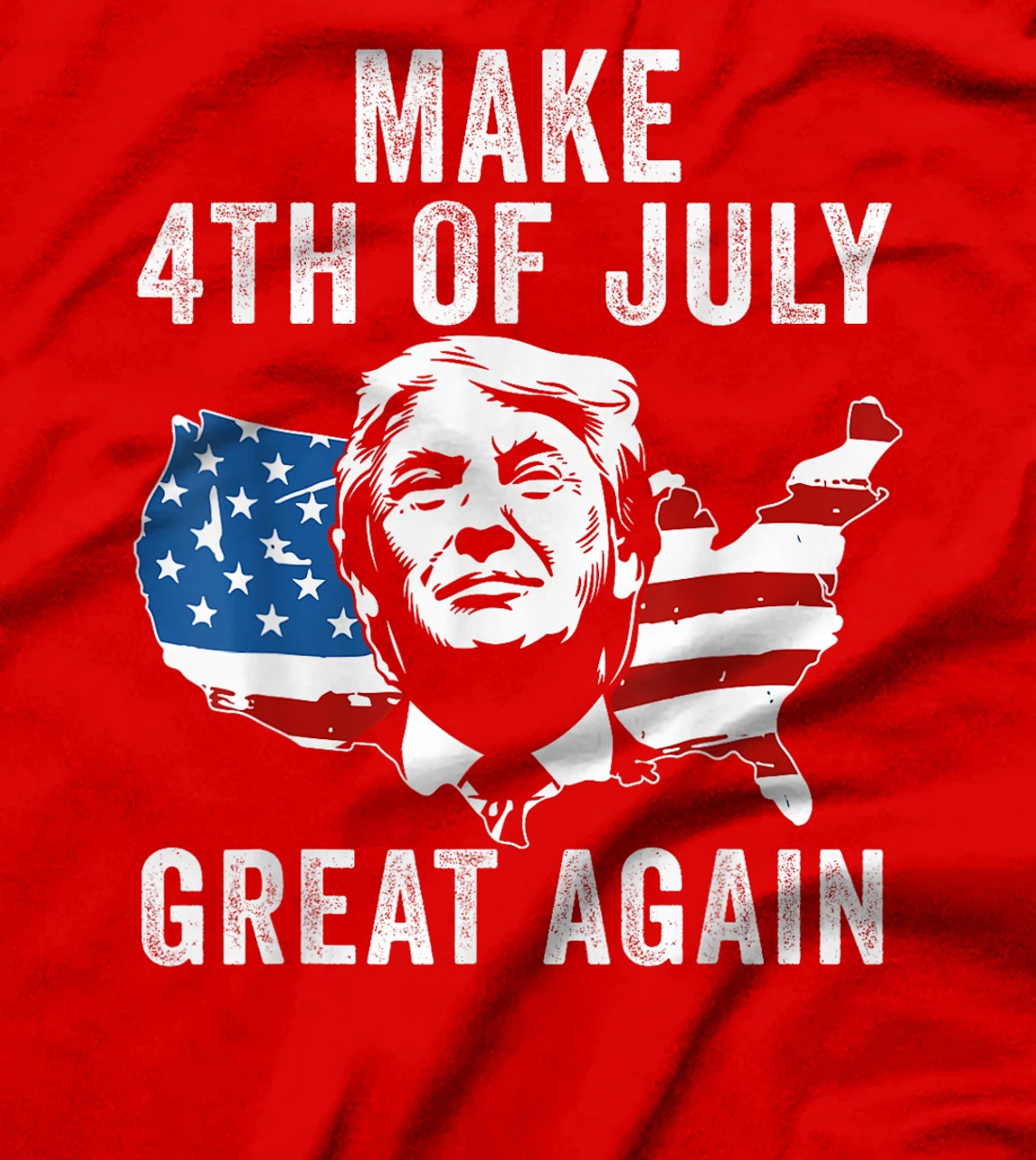 Trump Make 4th of July Great Again Men Drinking Beer Funny T-Shirt