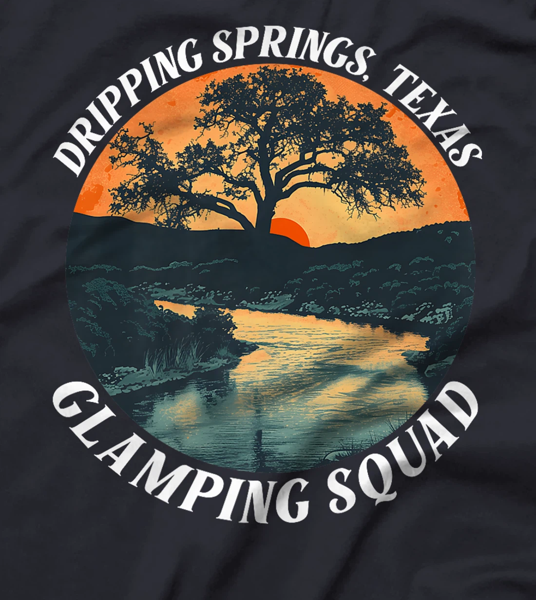 Dripping Springs Texas Glamping Squad Funny Matching Family Premium T-Shirt