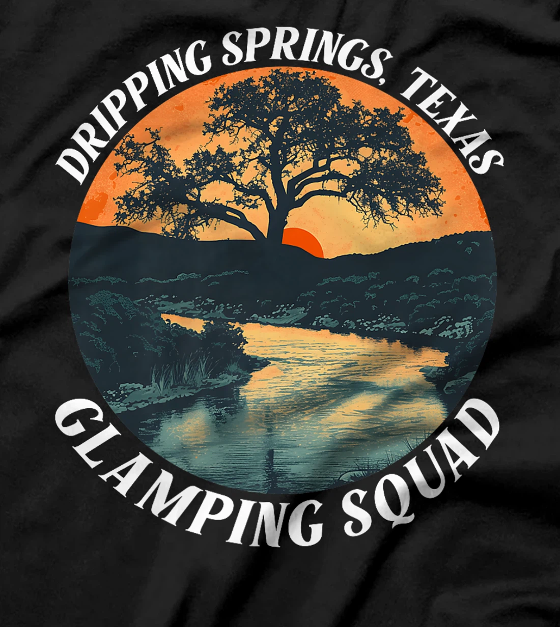 Dripping Springs Texas Glamping Squad Funny Matching Family Premium T-Shirt