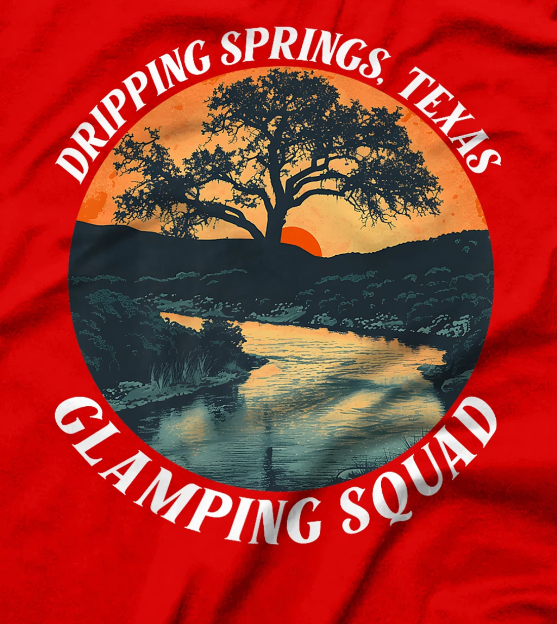 Dripping Springs Texas Glamping Squad Funny Matching Family Premium T-Shirt