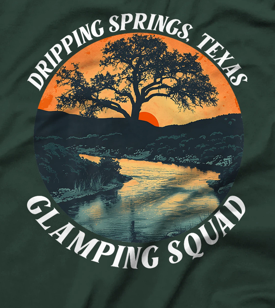 Dripping Springs Texas Glamping Squad Funny Matching Family Premium T-Shirt