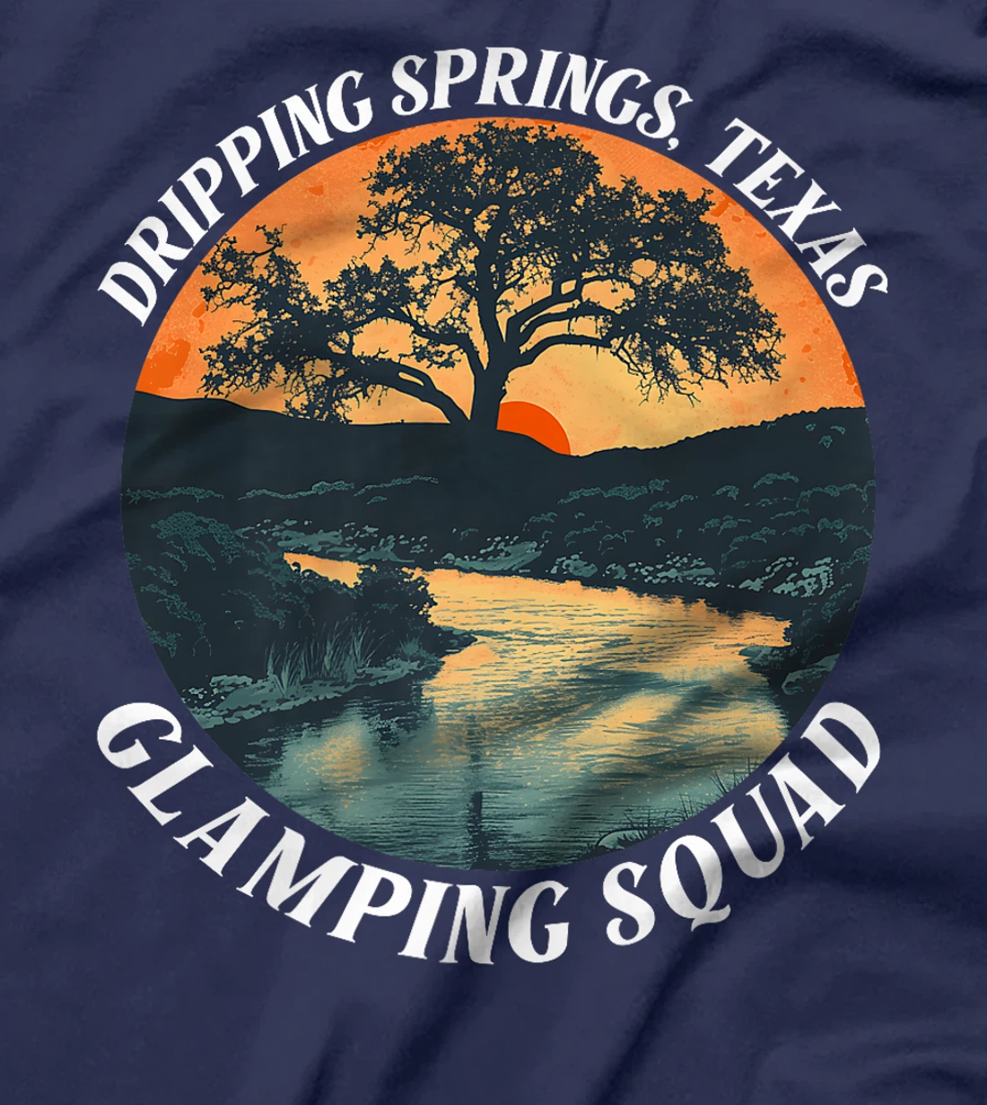Dripping Springs Texas Glamping Squad Funny Matching Family Premium T-Shirt