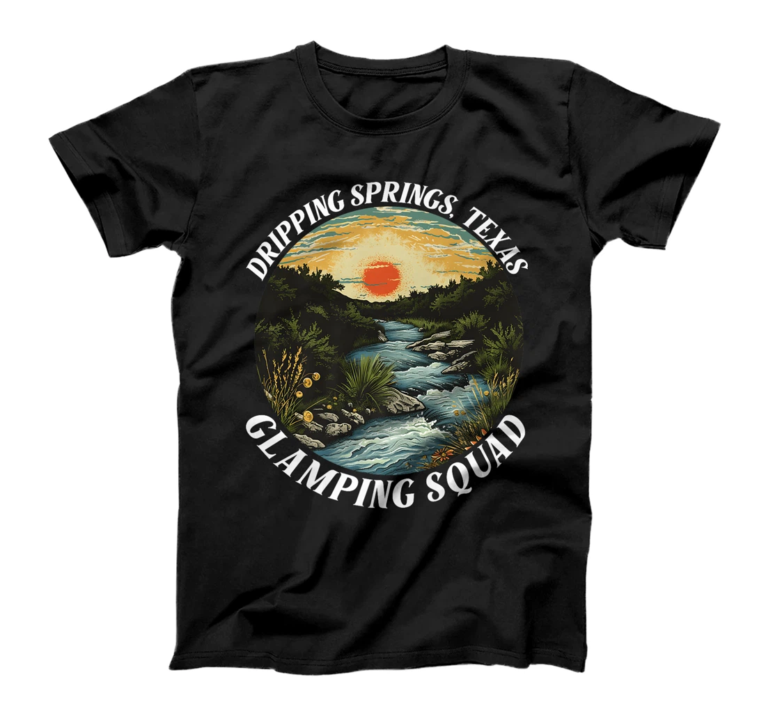 Dripping Springs Texas Glamping Squad Funny Matching Family Premium T-Shirt