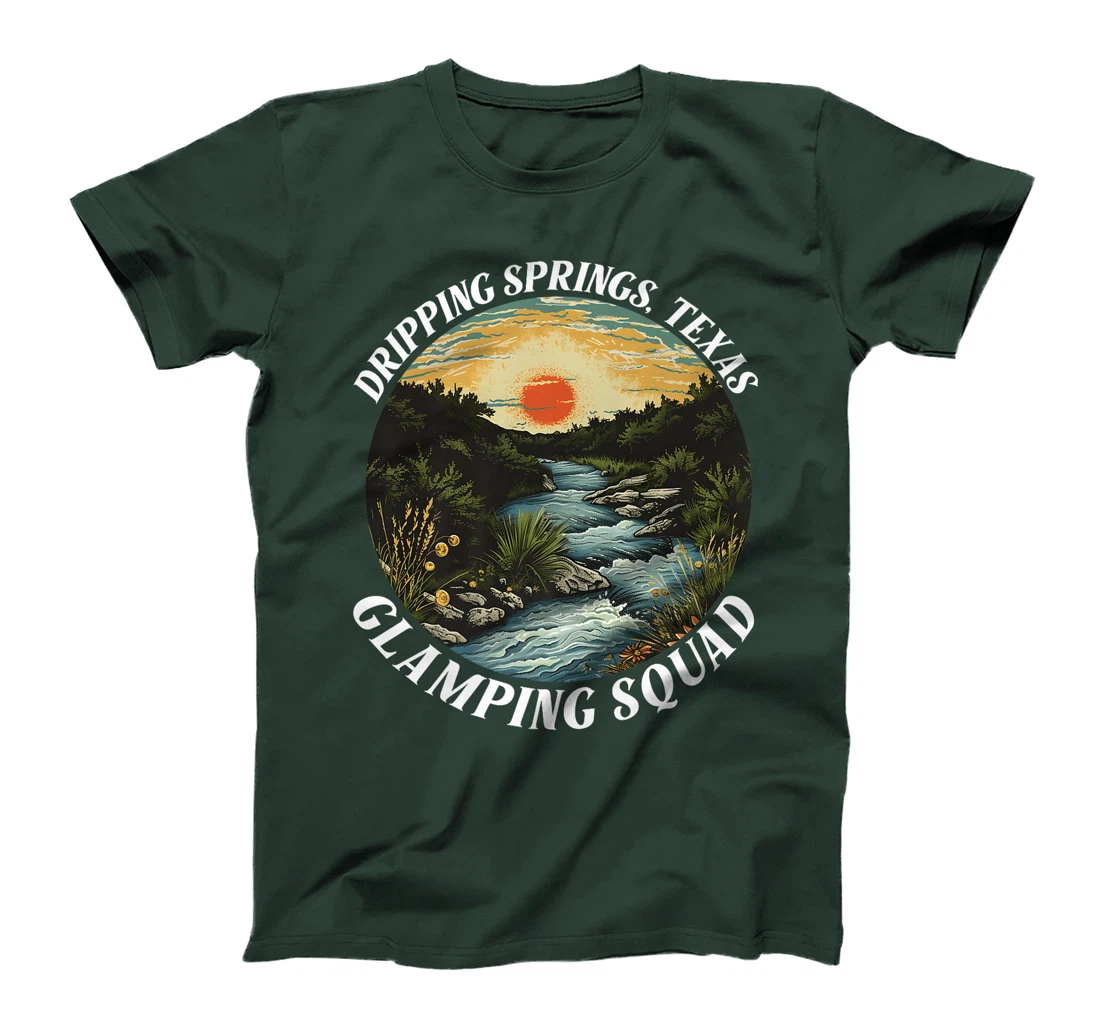 Dripping Springs Texas Glamping Squad Funny Matching Family Premium T-Shirt
