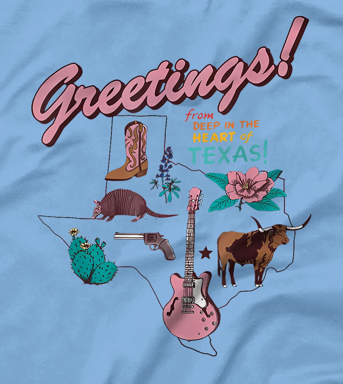 Womens Greetings From Deep In The Heart Of Texas T-Shirt