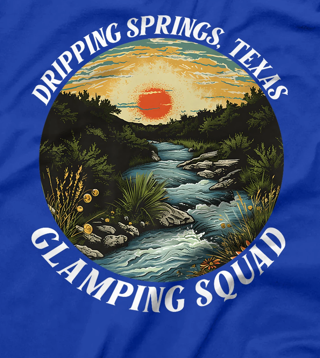 Dripping Springs Texas Glamping Squad Funny Matching Family Premium T-Shirt