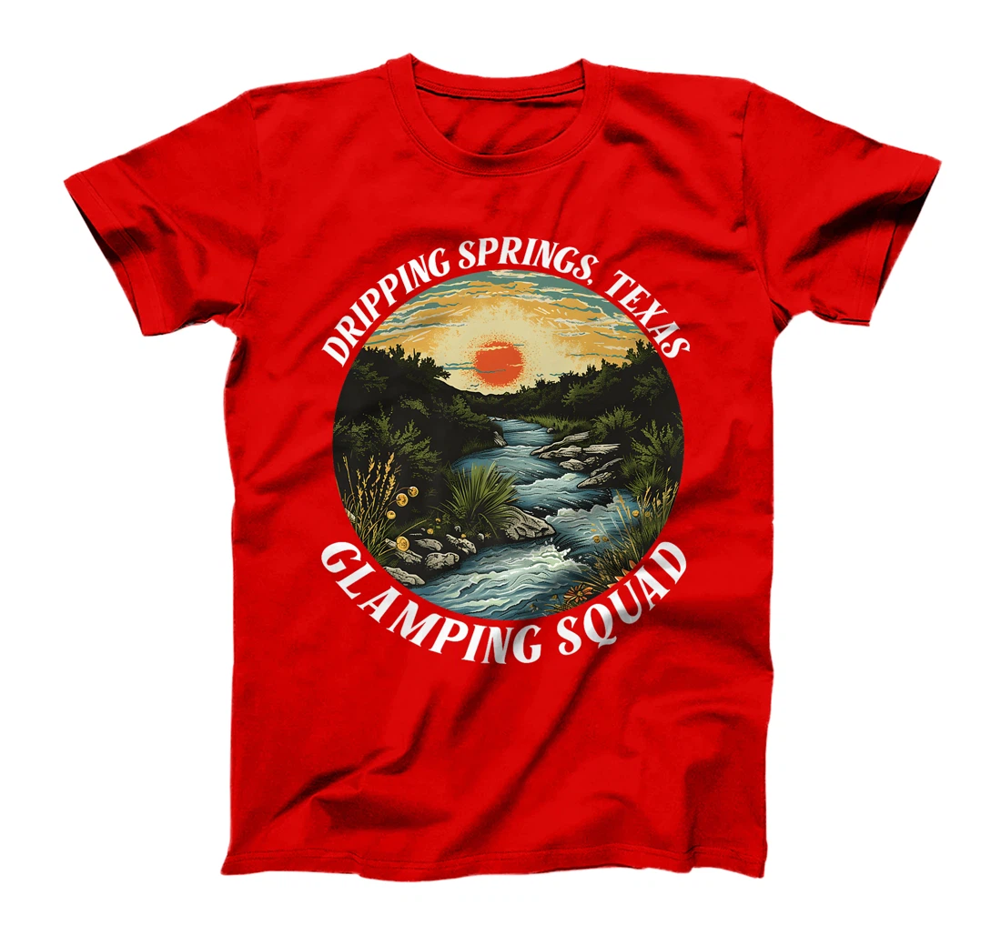 Dripping Springs Texas Glamping Squad Funny Matching Family Premium T-Shirt