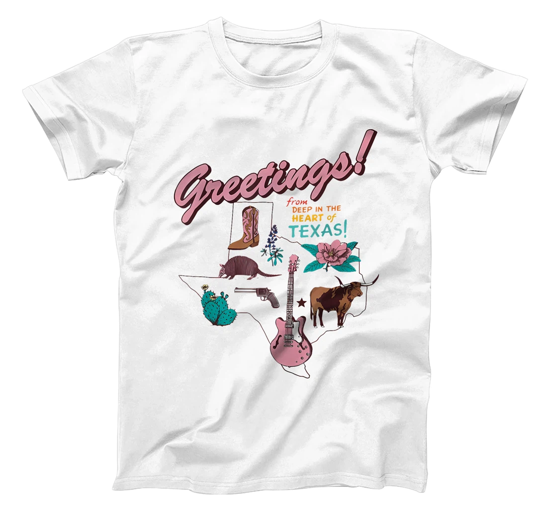 Womens Greetings From Deep In The Heart Of Texas T-Shirt