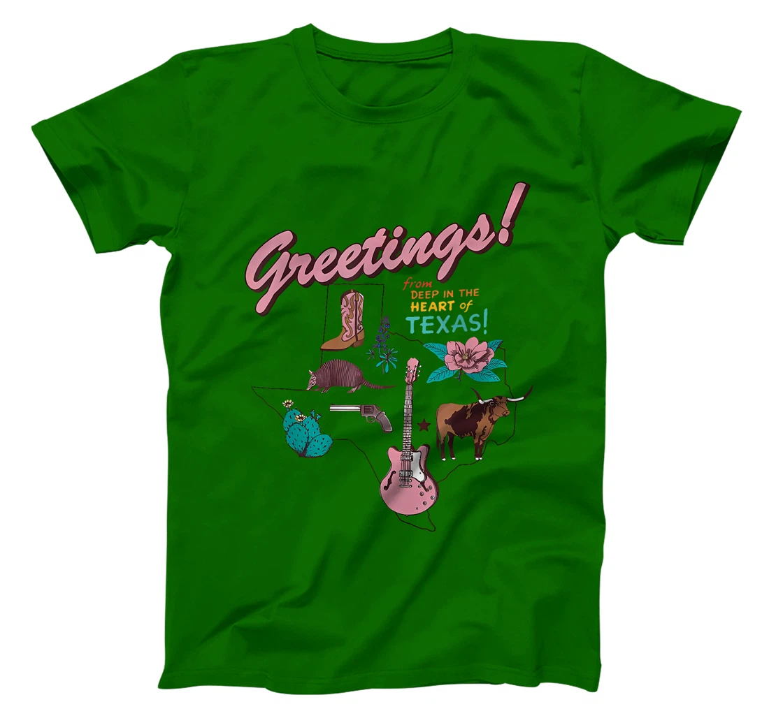 Womens Greetings From Deep In The Heart Of Texas T-Shirt