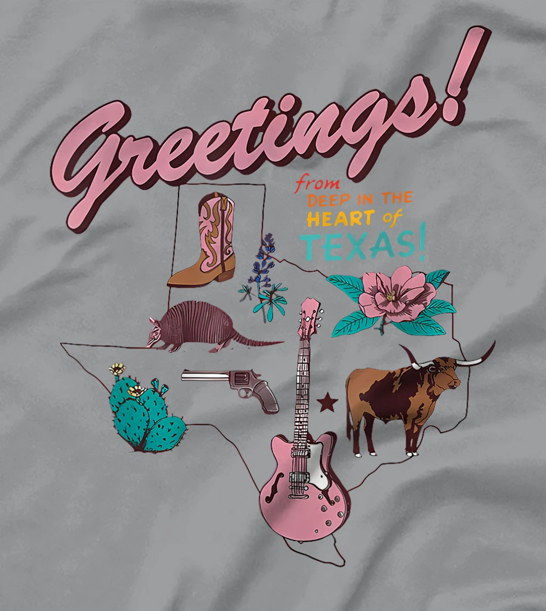 Womens Greetings From Deep In The Heart Of Texas T-Shirt