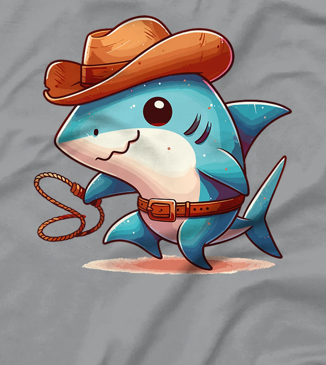 Western Rodeo Cowboy Hat Shark Texas Animals Premium T-Shirt