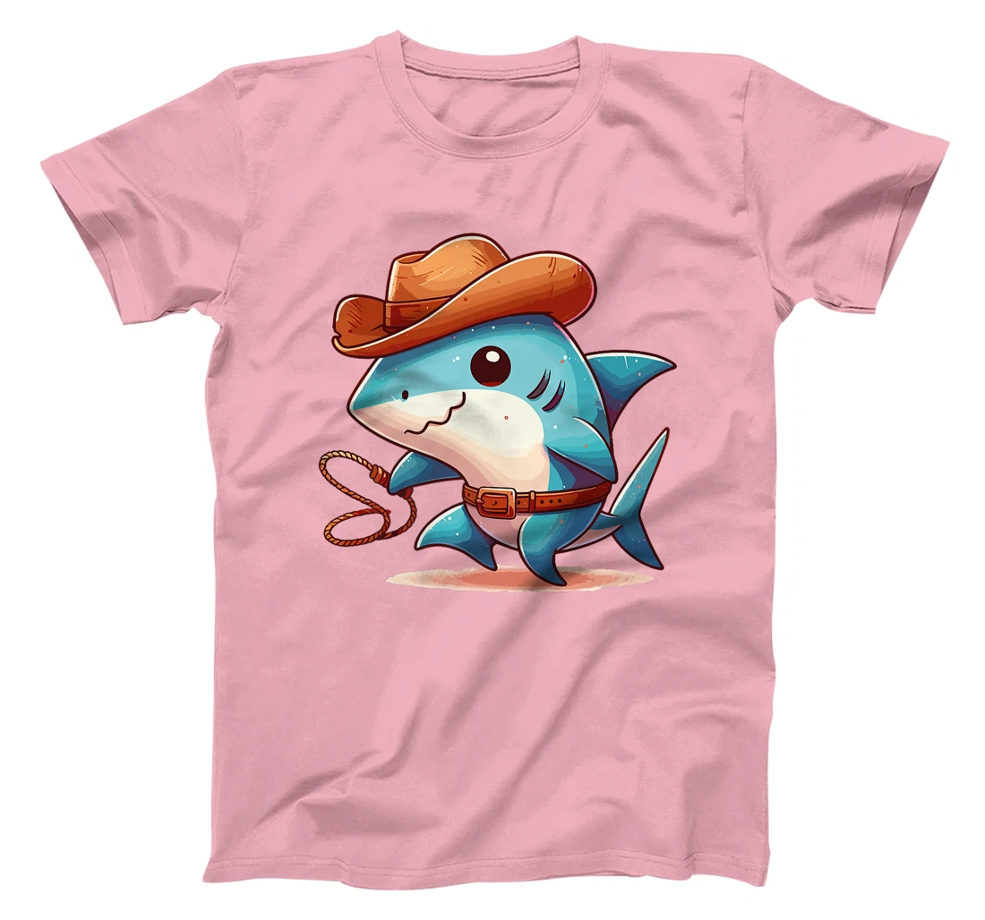 Western Rodeo Cowboy Hat Shark Texas Animals Premium T-Shirt