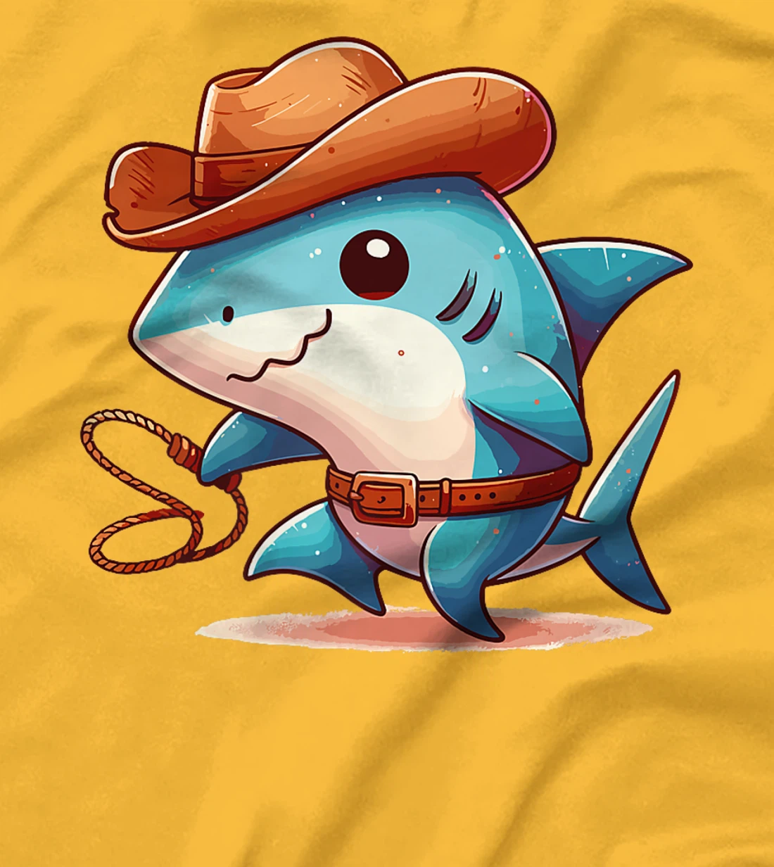 Western Rodeo Cowboy Hat Shark Texas Animals Premium T-Shirt
