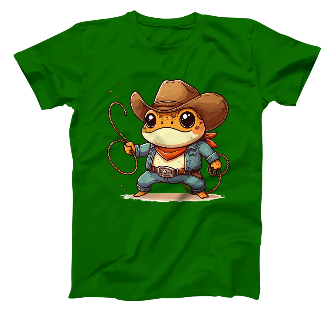 Western Rodeo Cowboy Hat Frog Toad Texas Animals Premium T-Shirt