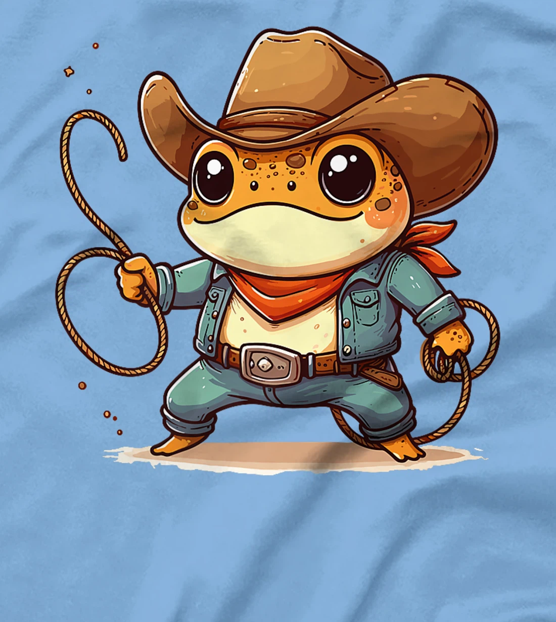Western Rodeo Cowboy Hat Frog Toad Texas Animals Premium T-Shirt