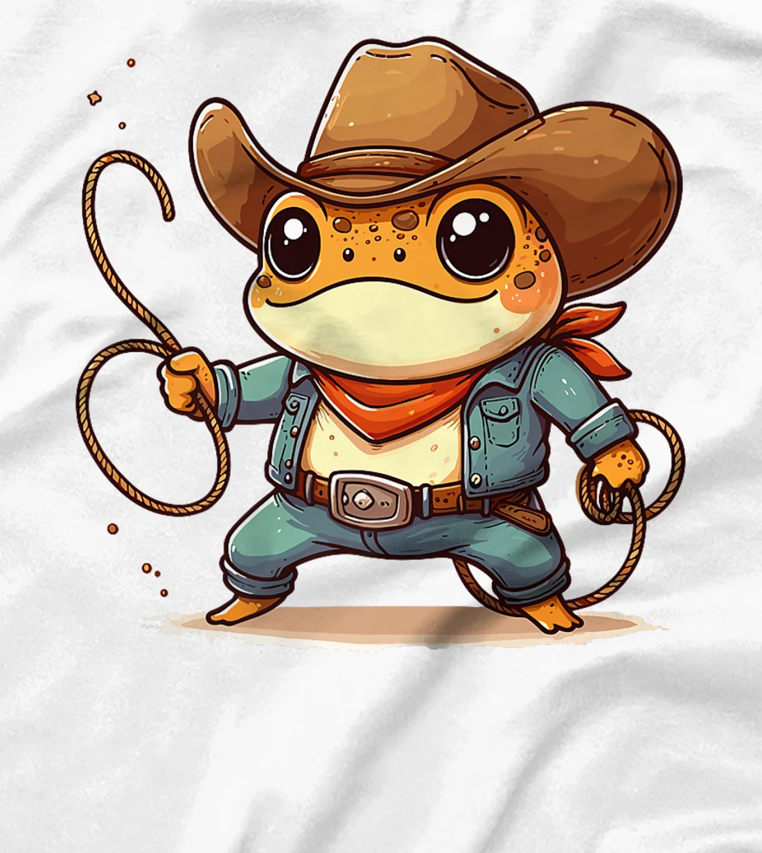 Western Rodeo Cowboy Hat Frog Toad Texas Animals Premium T-Shirt