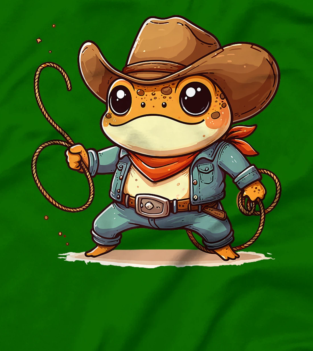 Western Rodeo Cowboy Hat Frog Toad Texas Animals Premium T-Shirt