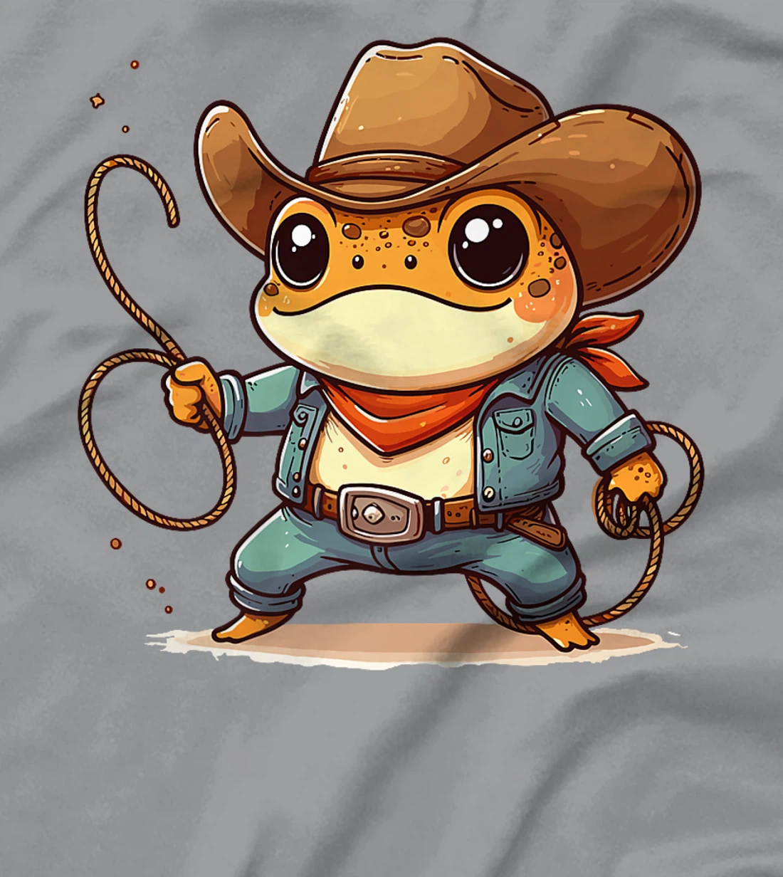 Western Rodeo Cowboy Hat Frog Toad Texas Animals Premium T-Shirt