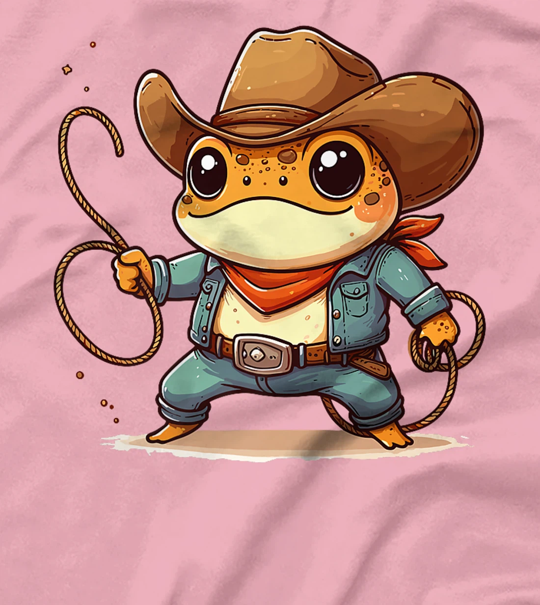 Western Rodeo Cowboy Hat Frog Toad Texas Animals Premium T-Shirt