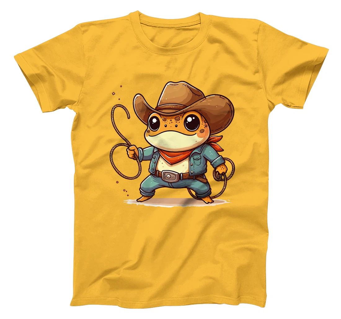 Western Rodeo Cowboy Hat Frog Toad Texas Animals Premium T-Shirt
