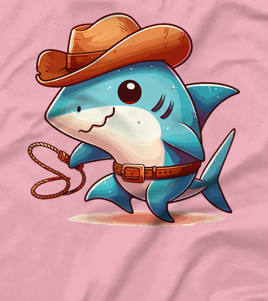 Western Rodeo Cowboy Hat Shark Texas Animals Premium T-Shirt