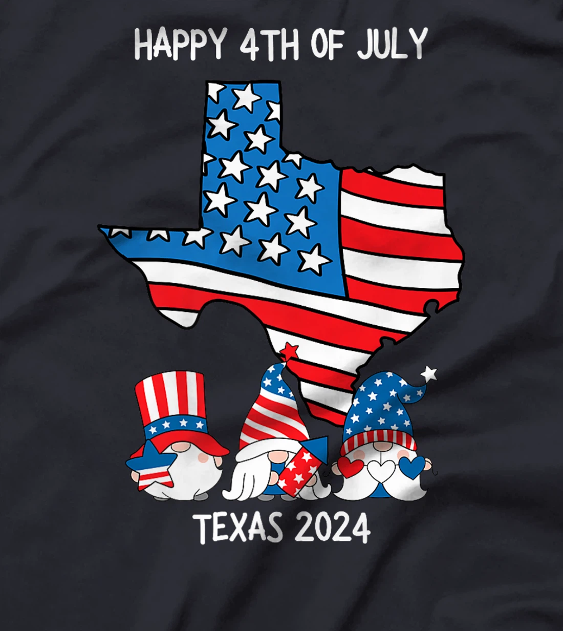 4th Of July 2024 Patriotic Gnomes Funny USA Texas Premium T-Shirt