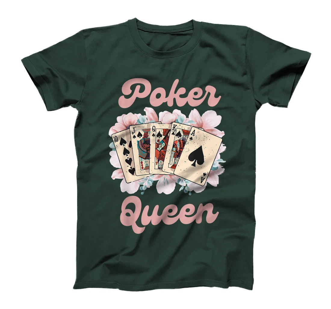 POKER QUEEN Poker Player Poker Tournament Texas Holdem T-Shirt