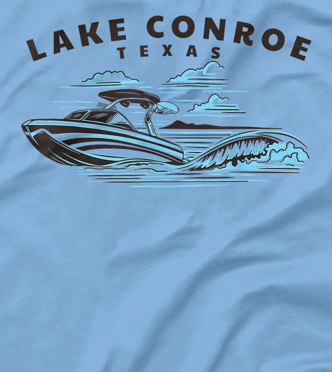 Lake Conroe, Texas Wakeboarding Wakesurfing T-Shirt