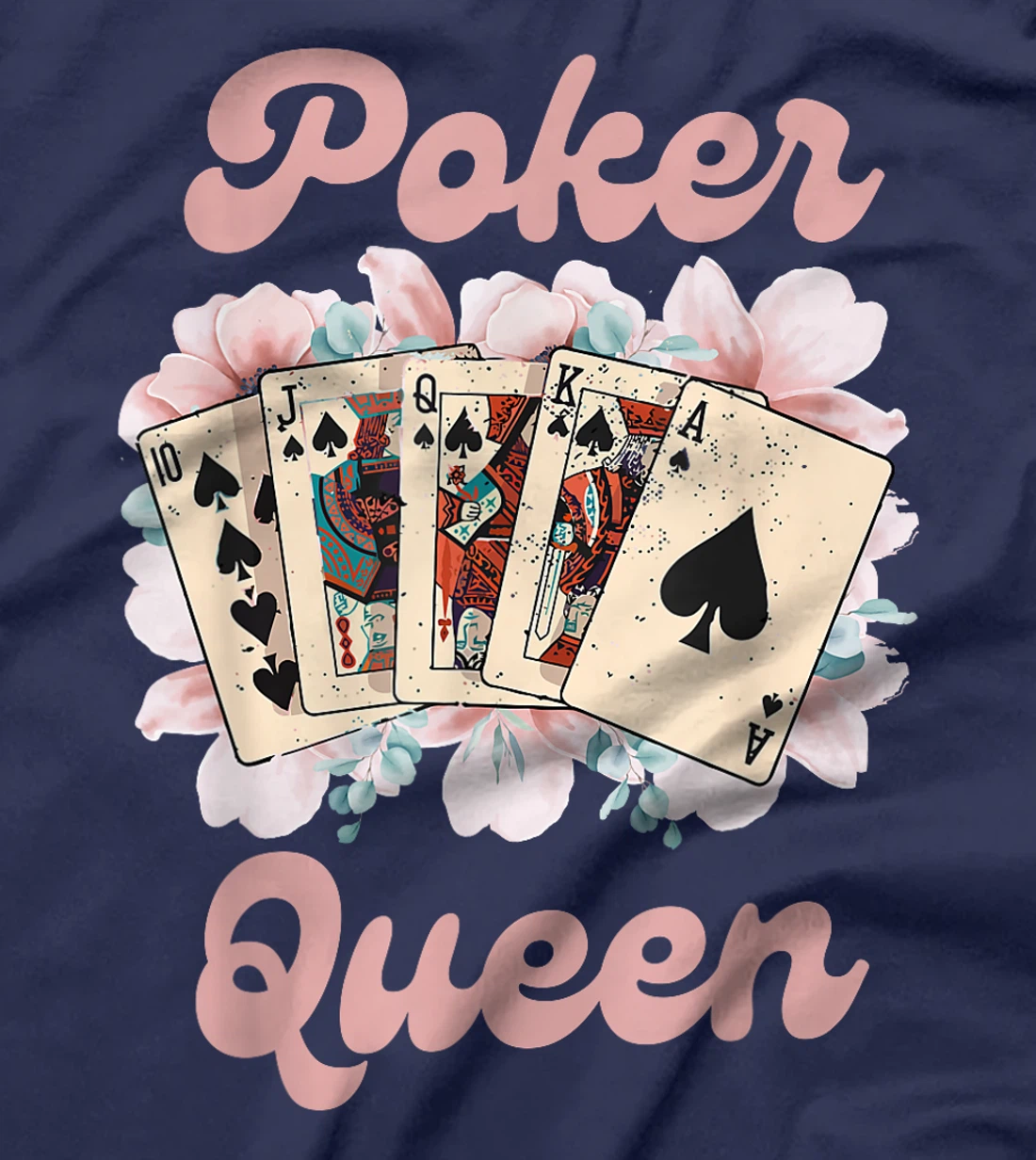 POKER QUEEN Poker Player Poker Tournament Texas Holdem T-Shirt
