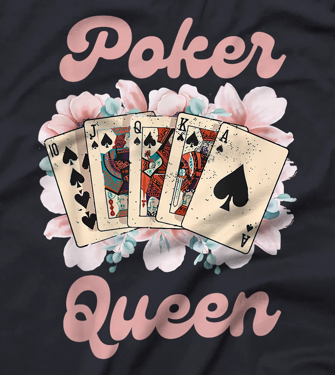 POKER QUEEN Poker Player Poker Tournament Texas Holdem T-Shirt