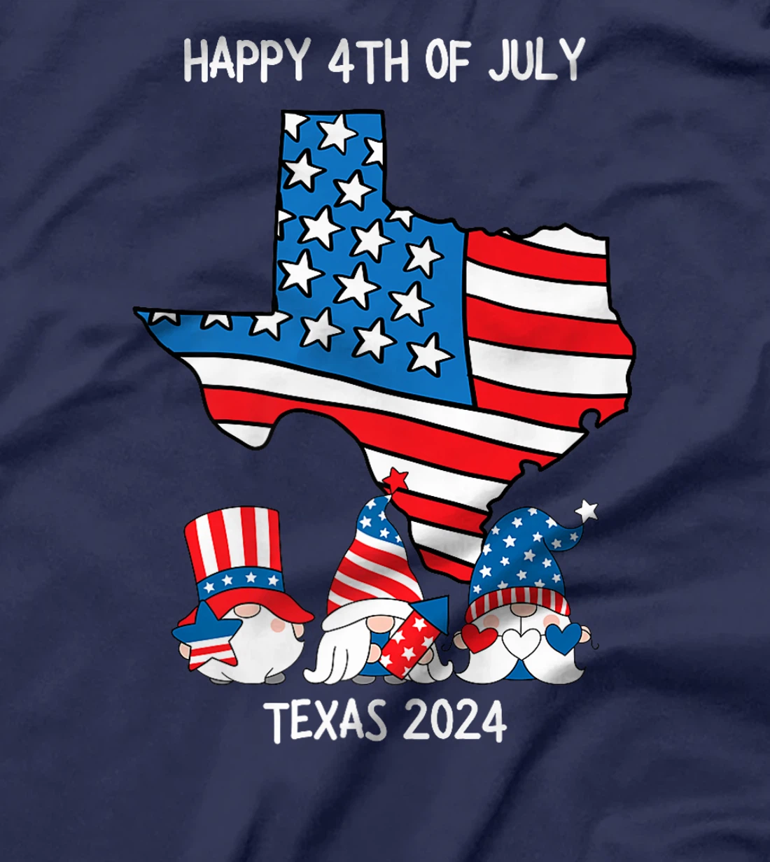 4th Of July 2024 Patriotic Gnomes Funny USA Texas Premium T-Shirt