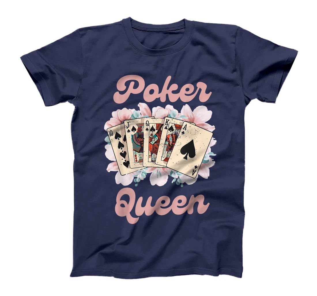 POKER QUEEN Poker Player Poker Tournament Texas Holdem T-Shirt