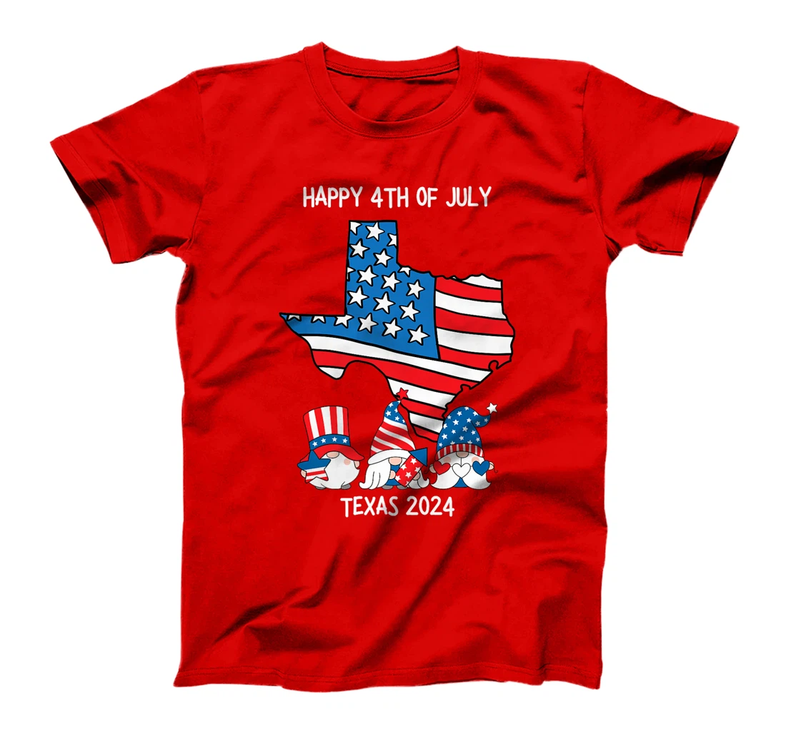 4th Of July 2024 Patriotic Gnomes Funny USA Texas Premium T-Shirt