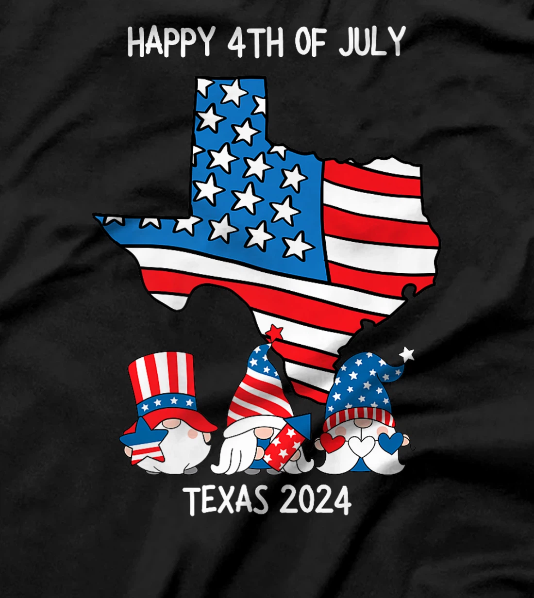 4th Of July 2024 Patriotic Gnomes Funny USA Texas Premium T-Shirt