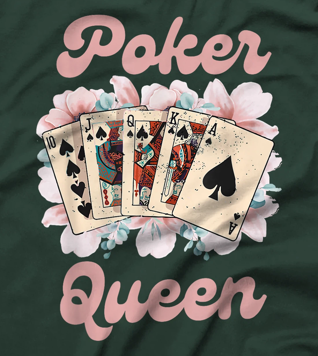POKER QUEEN Poker Player Poker Tournament Texas Holdem T-Shirt