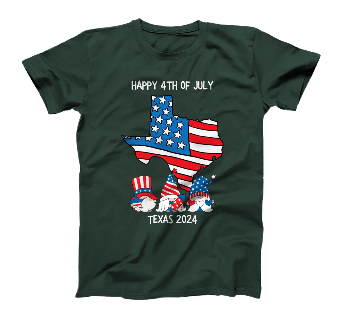4th Of July 2024 Patriotic Gnomes Funny USA Texas Premium T-Shirt