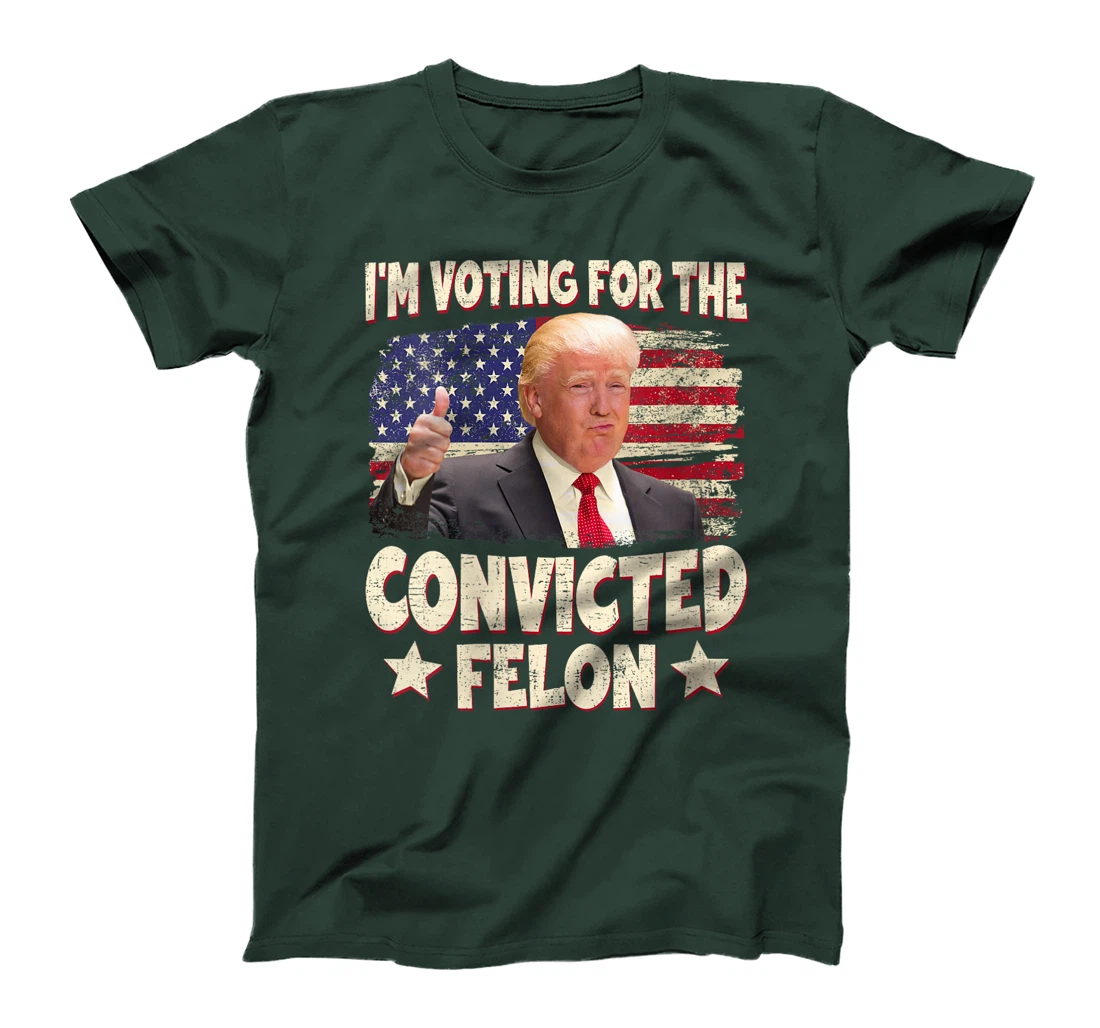Womens Trump 2024 Convicted Felon, I'm Voting Convicted Felon 2024 T-Shirt