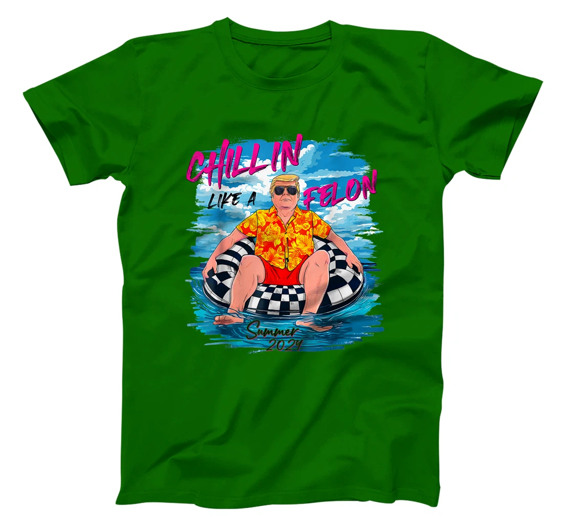 Retro Chillin' Like A Felon Support Trump 2024 Summer Vibes T-Shirt