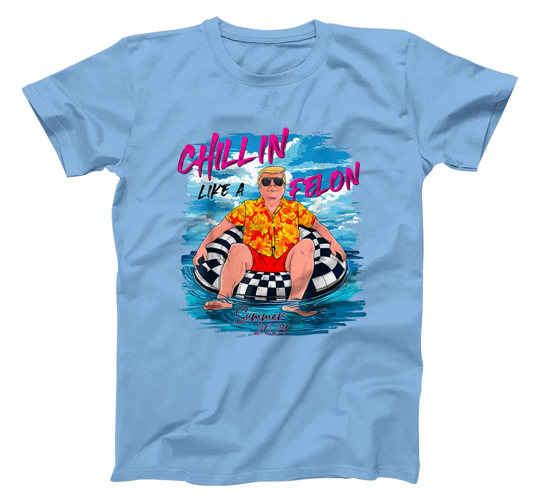 Retro Chillin' Like A Felon Support Trump 2024 Summer Vibes T-Shirt